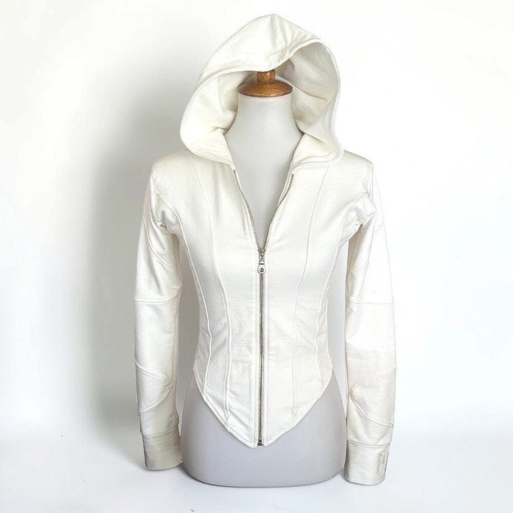 Pas Une Marque Paris White Corseted Hoodie XS Luxury Streetwear